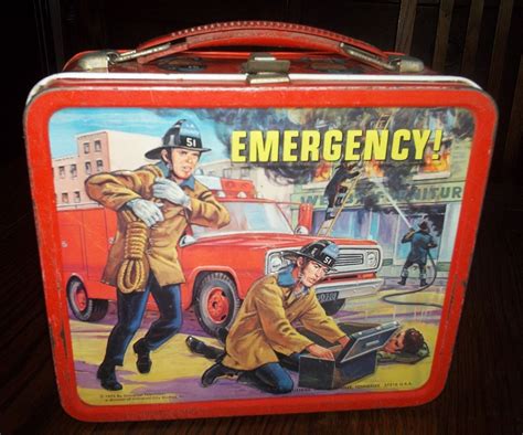 emergency metal lunch box|emergency tv show lunch box.